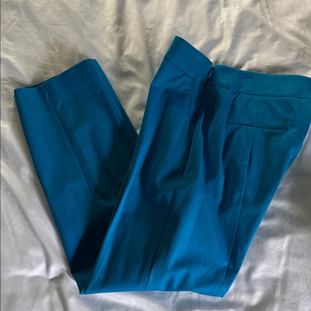 J. Crew Cyan Blue Straight Leg Ankle Pants
